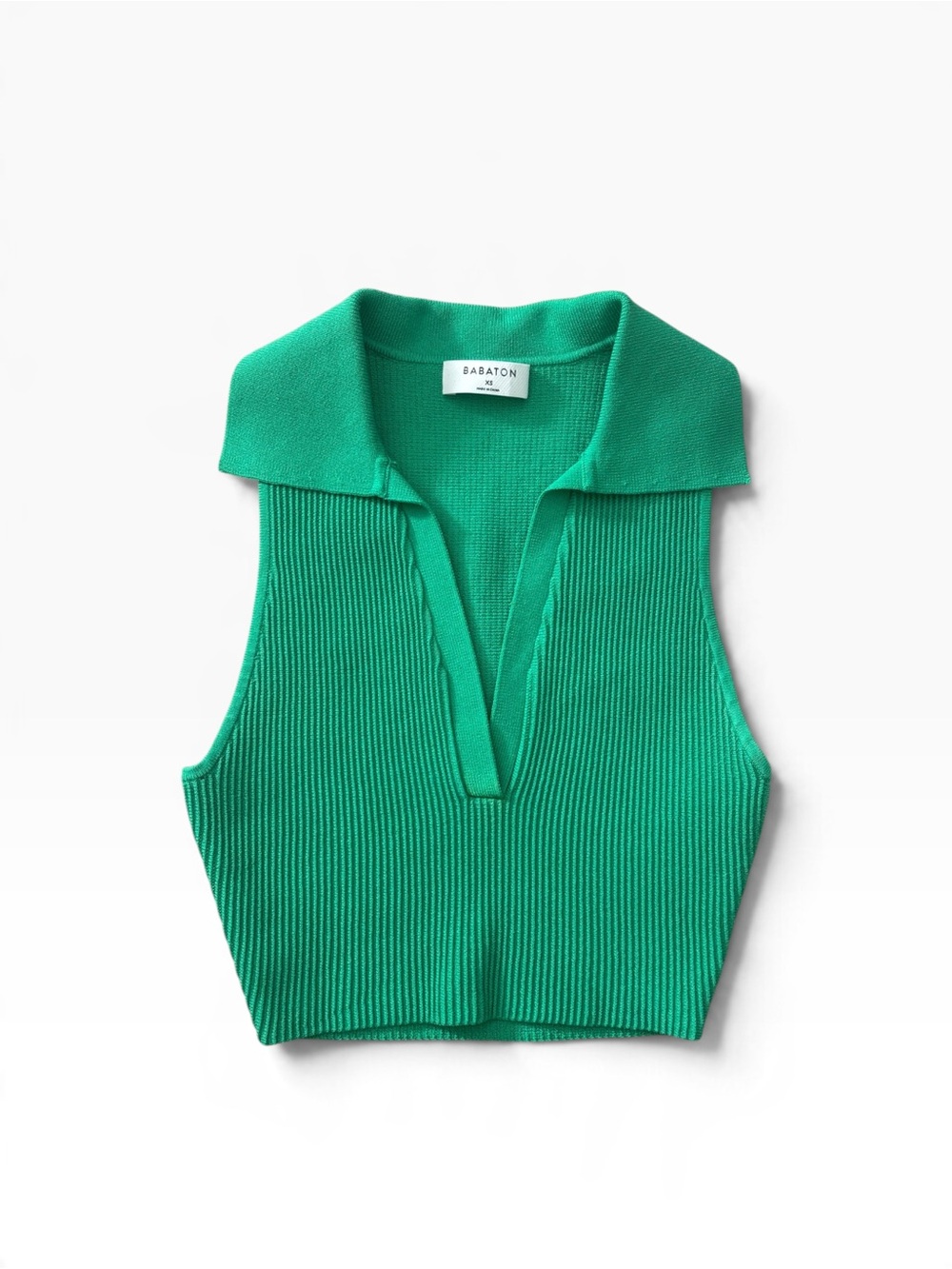 Babaton Sculpt Knit Collared Tank – XS 💚